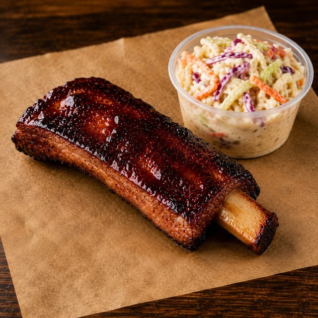 1 Rib and 1 Slaw Topper.
